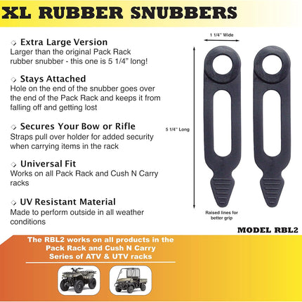 Extra Rubber Snubbers Straps for Pack Rack Series ATV Gun & Bow Rack - Model RBL2