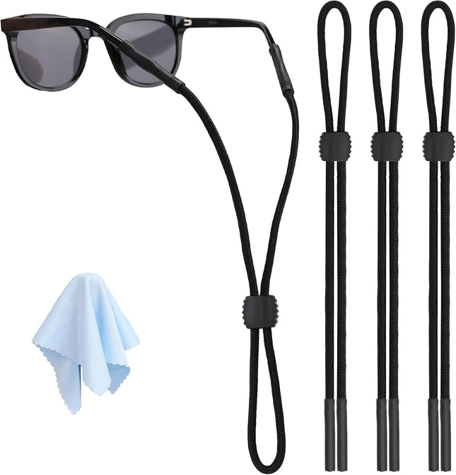 3 Pcs Glasses Strap-Adjustable Eyeglass Holders for Men Women and Kids