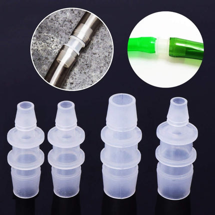 Plastic Hose Barb Reducer Pipe Fittings, 1/2" to 1/4" Hose ID Connectors Joint Splicer Mender Adapter Union Boat Water Air Aquarium O2 Fuel (Pack of 3)