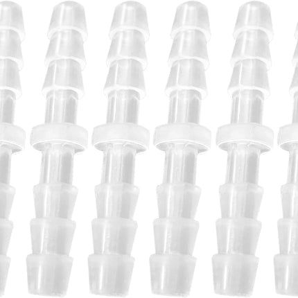 Plastic 3/16” hose ID Barb pipe connectors Joint Splicer Mender Adapter Union Boat Water Air Aquarium O2 Fuel (pack of 6)