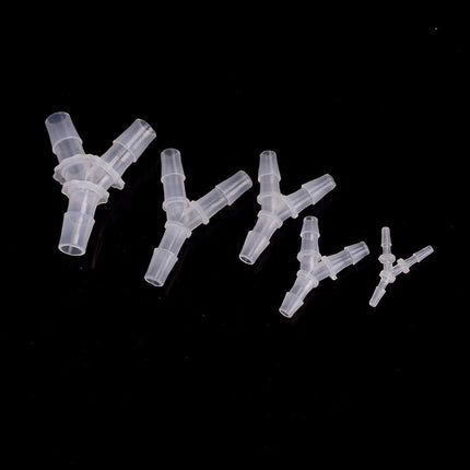 Plastic Barb Equal Y Tee 1/2" hose ID Polypropylene pipe connectors Plastic Joint Splicer Mender Adapter Union Boat Water Air Aquarium O2 Fuel (pack of 5)