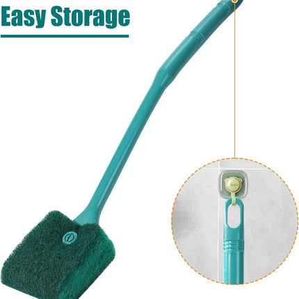 Fish Tank Cleaning Tools, Aquarium Double Sided Sponge Brh, Algae Scraper Cleaner with Long Handle