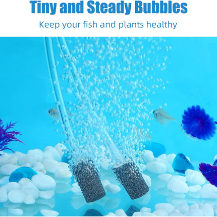 Aquarium Air Stones 1 inch 12 Pack, Bubble Stone, Aerator Bubble Differ, Air Pump Accessories for Aquariums, Fish Tanks, and Hydroponics