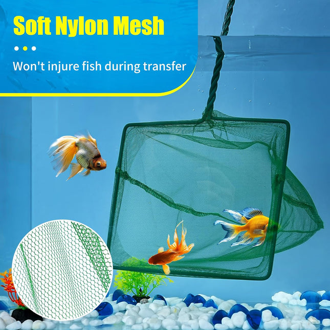 8 Inch Aquarium Fish Net Wastes Skimming Cleaning Tool with Firm Handle for Fish Tanks Small Ponds – product detail