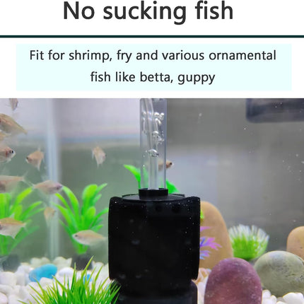Aquarium Bio Sponge Filter Breeding Fry Betta Shrimp Nano Fish Tank (Small up to 10Gal)