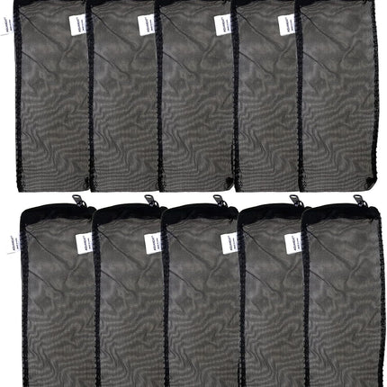 10pcs Aquarium Filter Media Bags, Fish Tank Fine Mesh Bags, 3”x4”/3”x8”/5.5”x8” with Plastic Zipper for Activated Carbon (3” x 8”)