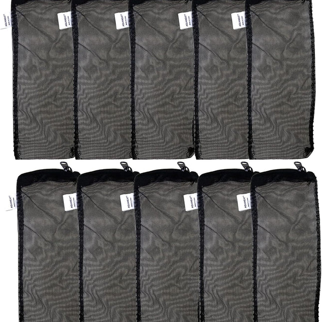 10pcs Aquarium Filter Media Bags, Fish Tank Fine Mesh Bags, 3”x4”/3”x8”/5.5”x8” with Plastic Zipper for Activated Carbon (3” x 8”)