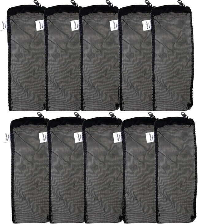 10pcs Aquarium Filter Media Bags Fish Tank Fine Mesh Bags 3 x4/3 x8/5.5 x8 with Plastic Zipper for