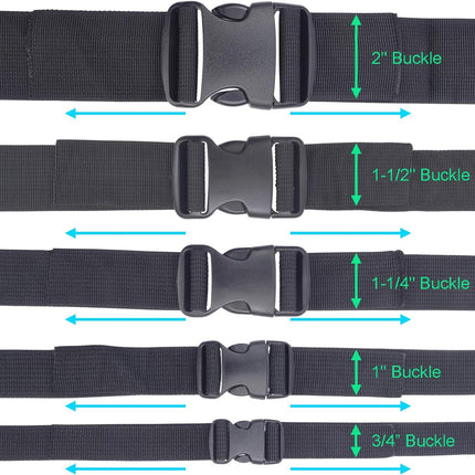 3pcs 1" Inner Dia. Plastic Buckles for Strap Replacement, Quick Side Release Buckles Outdoor Camping Backpack Clips for Dog Collar Nylon Webbing Belt Clip Dual Adjustable