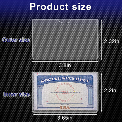 10 Pack Social Security Card Protector Medicare New Credit Card Holder,24 Mil Soft Clear Card for Waterproof SSN Card Protector，ID/Debit/Credit Card Covers Sleeve(10)