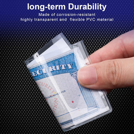 10 Pack Social Security Card Protector Medicare New Credit Card Holder,24 Mil Soft Clear Card for Waterproof SSN Card Protector，ID/Debit/Credit Card Covers Sleeve(10)