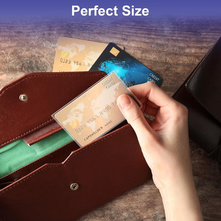 10 Pack Social Security Card Protector Medicare New Credit Card Holder,24 Mil Soft Clear Card for Waterproof SSN Card Protector，ID/Debit/Credit Card Covers Sleeve(10)