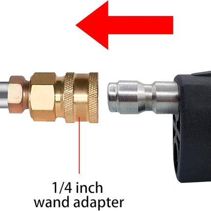 Pressure Washer Nozzle, 6-in-1 Quick Change over and Adjtable, Power Washer Tips Replacement with 1/4 inch Quick Connector, MAX 4000PSI for Pressure Washer