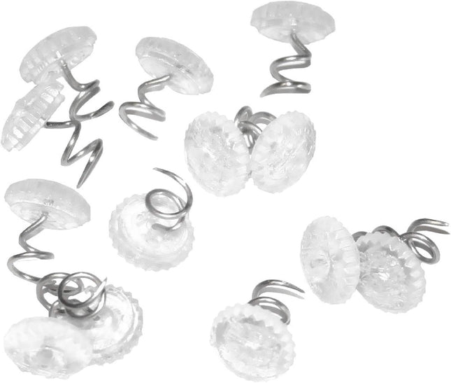 60 Pcs Upholstery Tacks Headliner Pins Clear Heads Twist Pins for Slipcovers and Bedskirts 0.5 Inches Bed