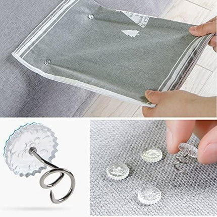 60 Pcs Upholstery Tacks Headliner Pins Clear Heads Twist Pins for Slipcovers and Bedskirts, 0.5 Inches Bed Skirt Pins