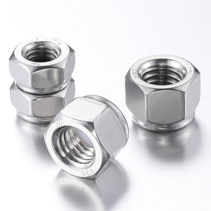 (50pcs) M8 Self Clinching Nuts 304 Stainless Steel Self-Lock Nylon Inserted Hex Lock Nuts
