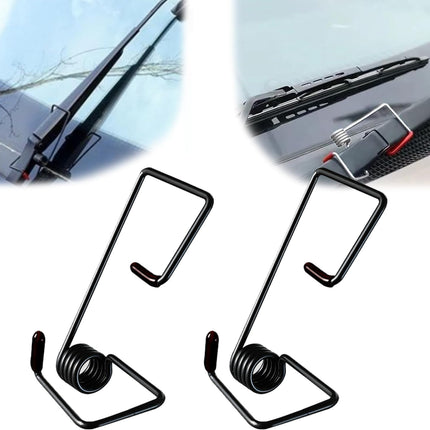 2Pcs Windshield Wiper Arm Pressure Spring Booster, Wiper Arm Pressure Spring Set, Enhance Wiper Performance, Easy Install, Improved Visibility in Rain/Snow - Suitable for All Vehicles