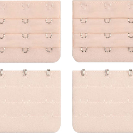 Bra Extender 3 Hook Bra Back Clips Bra Strap Extender Bra Clasp (4pcs)