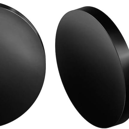 Stainless Steel Stud Earrings Flat Circle Dot Earrings Fake Plugs Black Stud Piercing Post Earrings Fake Gauges for Men (2-10mm, Black, 1-3 pairs)