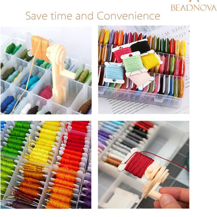 Floss Bobbin Winder Embroidery Thread Floss Winder for Cross Stitch Thread Embroidery Crafting Sewing DIY
