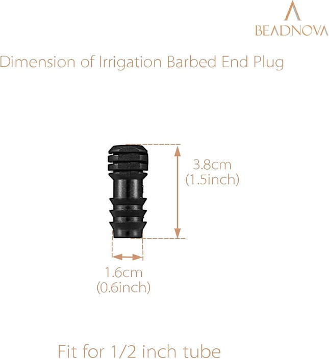 Drip Irrigation Parts 10 Pcs 1/2 Inch Barbed End Plugs Goof Plugs Fittings Drip Line Connectors – product detail