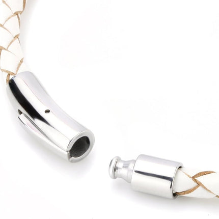 Cord Ends for Jewelry Making Leather End Caps Steel Clasp for Necklace Bracelet (2pcs / Pack, 3mm Round Cord)