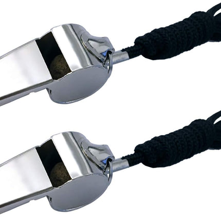 Stainless Steel Whistles with Lanyard Lifeguard Whistle Referee Whistle Metal Whistle Sports Whistle Coaches Whistle