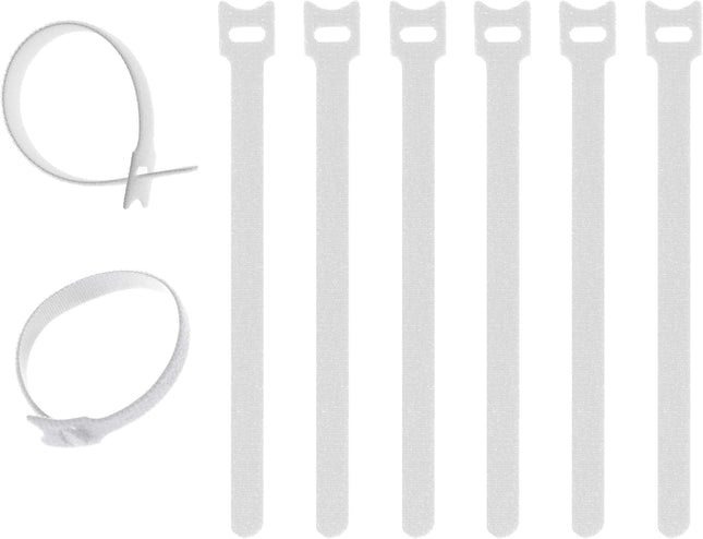 Adjtable Cable Straps Cable Ties Adjtable Cord Wire Organizer for Cord Management (8 Inches 60 Pieces White)