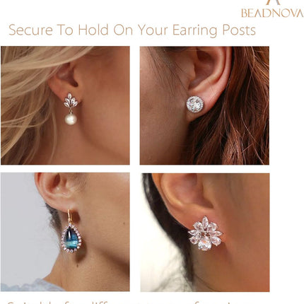 Earring Backs for Studs 240pcs Earring Backings Stoppers Pierced Ear Backings Clear Rubber Bullet Clutch Plastic Locking Ear Backs for Posts