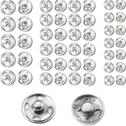 Snaps Buttons for Sewing Leather Snaps Button Press Sewing Tools Fastener Tools for Clothes (106 Sets, 3 Sizes)