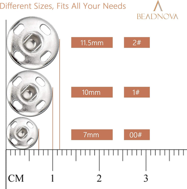 Snaps Buttons for Sewing Leather Snaps Button Press Sewing Tools Fastener Tools for Clothes (106 Sets 3 – product detail