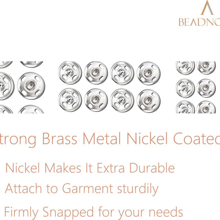 Snaps Buttons for Sewing Leather Snaps Button Press Sewing Tools Fastener Tools for Clothes (106 Sets, 3 Sizes)