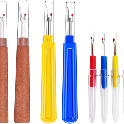 Seam Ripper 8pcs Thread Cutter Stitch Remover Small and Large Thread Remover Stitch Eraser Tag Ripper for Clothes Crafting Embroidery (3 Styles)