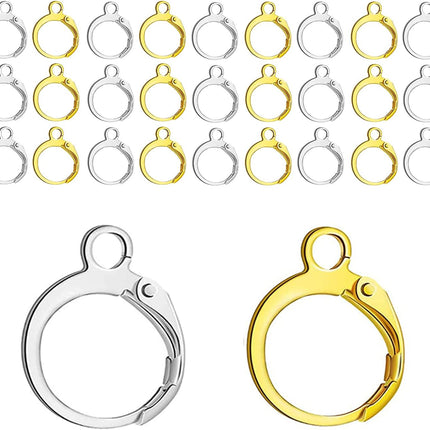 Leverback Earring Hooks 80pcs French Ear Wire Lever Back Earwire for Jewelry Making Crafting (Gold and Silver)