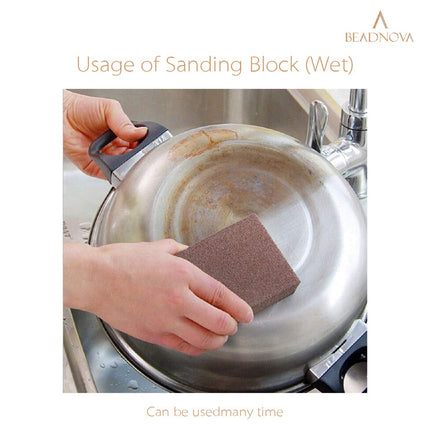 Sanding Sponge Sand Block Coarse/Medium/Fine/Superfine Assorted Dry Wet Sanding Blocks for Wood Wall Home (Pack of 4, 4 Grit)