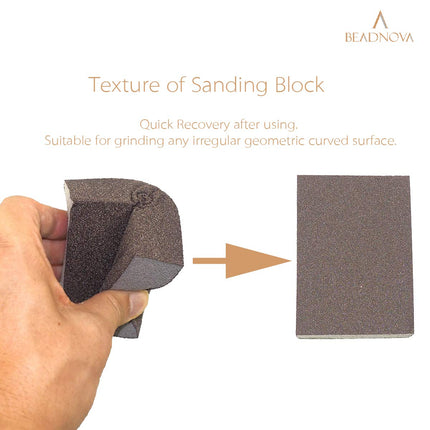 Sanding Sponge Sand Block Coarse/Medium/Fine/Superfine Assorted Dry Wet Sanding Blocks for Wood Wall Home (Pack of 4, 4 Grit)