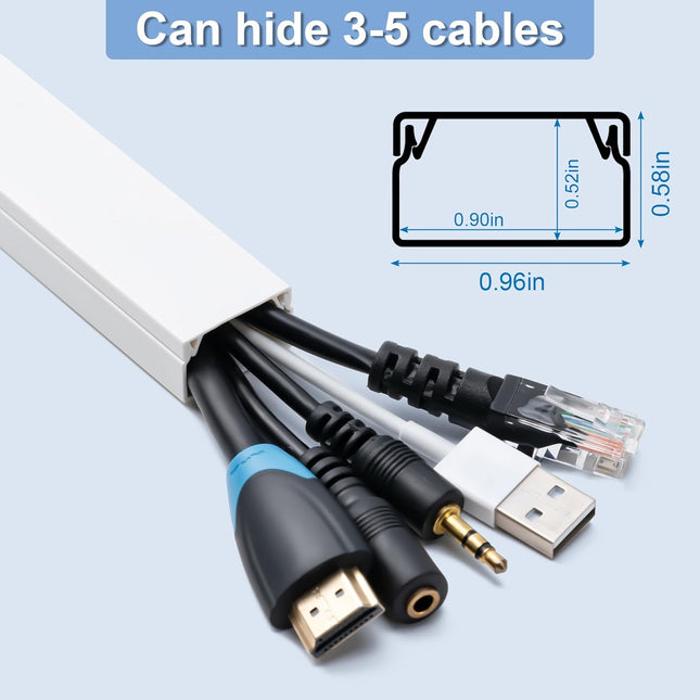 Cord Hider 58in Cable Hider Cord Covers for Wires on Wall Paintable Cable Cover Raceway – product detail