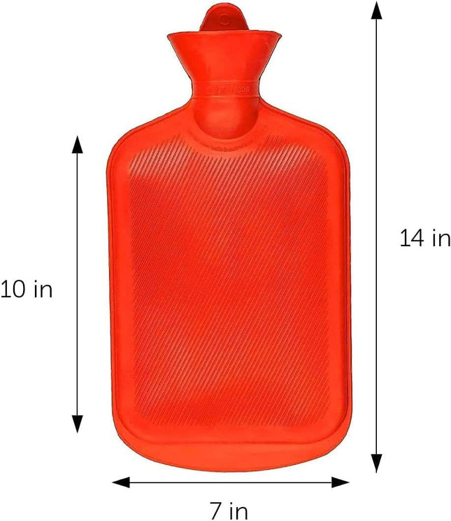 Hot Water Bottle 2L (68oz) Natural Rubber -BPA Free- Durable Large Hot Water Bag for – product detail