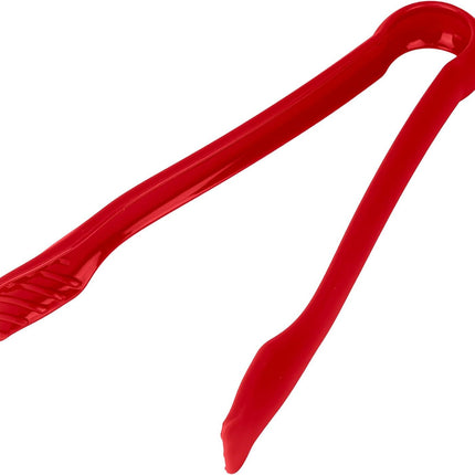 3 Pcs 6” x 8” x 10” Multi Colored Plastic Tong Set, 3 Pack Durable BPA-Free Quality Heavy Duty Perfect for BBQ, Grilling, Salad, Buffets and Kitchen (Pink, Red)