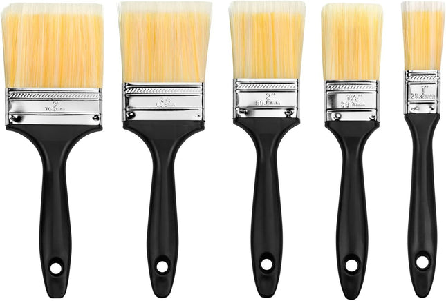 Paint Brush Set (5 Pieces) Set of 5 Multi-Sized Brushes Professional Quality Painting Tool Kit One Set of 1