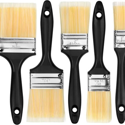 Paint Brush Set (5 Pieces), Set of 5 Multi-Sized Brushes, Professional Quality Painting Tool Kit, One Set of 1, 1.5, 2, 2.5, and 3 Inch Brushes (Pack of 5)