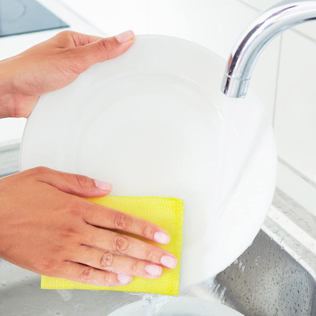 4 Multipurpose Scouring Pads Non-Scratch Cleaning Sponge for Kitchen Bathroom Pots Pans and Dishes (4 – product detail
