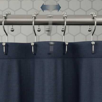 12 Pack Shower Curtain Hooks, Heavy Duty Coated Stainless Steel, Rustproof and Corrosion Resistant, Smooth Glide Double Hooks for Standard Shower Rods, Chrome (12 Pack)