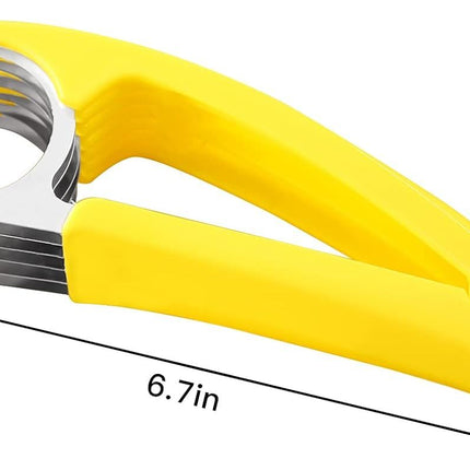 Banana Slicer,ABS + Stainless Steel Fruit and Vegetable Salad Peeler Cutter Kitchen Tools For Banana,Strawberry,Grape（1 pcs）