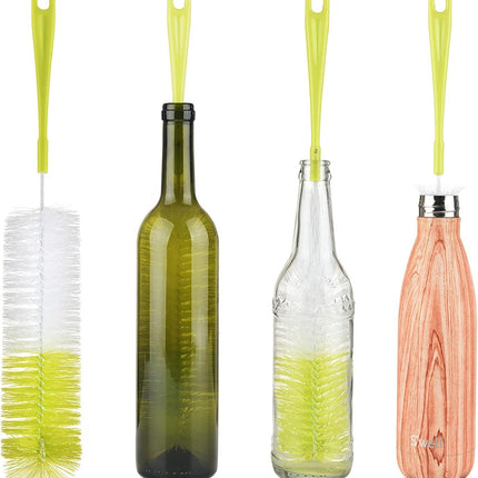 16 inch Long Bottle Brush Cleaner for Washing Wine/Beer/Sport Well/Thermos/Glass, Hummingbird Feeder and Long Narrow Neck Sport Bottles