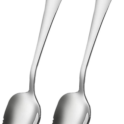 Serrated Edge Grapefruit Spoons Stainless Steel Grapefruit Utensil Tool Dessert Fruit Spoons for Citrus Lemon Kiwi Salads Melon Lime Pitaya Apple Fruit Puree (Silver)