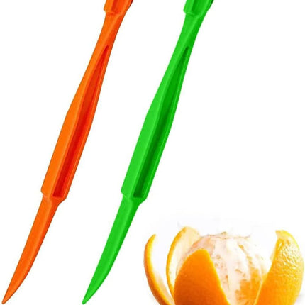 Orange Citrus Peelers Citrus Lemon Citrus Peel Cutter Plastic Easy Slicer Cutter Peeler Remover Opener Kitchen Accessories Knife Cooking Tool Kitchen Gadget (Multiple 2 Pack)