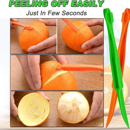Orange Citrus Peelers Citrus Lemon Citrus Peel Cutter Plastic Easy Slicer Cutter Peeler Remover Opener Kitchen Accessories Knife Cooking Tool Kitchen Gadget (Multiple 2 Pack)