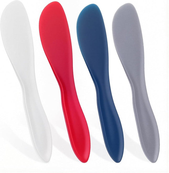 4Pack Plastic Butter Spreader Knife 6.96X1.37'' Multi Purpose Butter Knifves Spreader Butter in Red