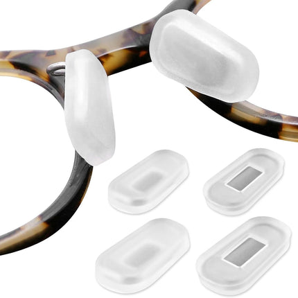 12PCS Soft Eyeglass Nose Pads Cover, Silicone Eyeglass Nose Pads Glasses Repair Kit, 3.35x0.67 Inch Anti-Slip Glasses Nose Piece/Eyewear Protective Cover Eye Pad for Nose Bridge